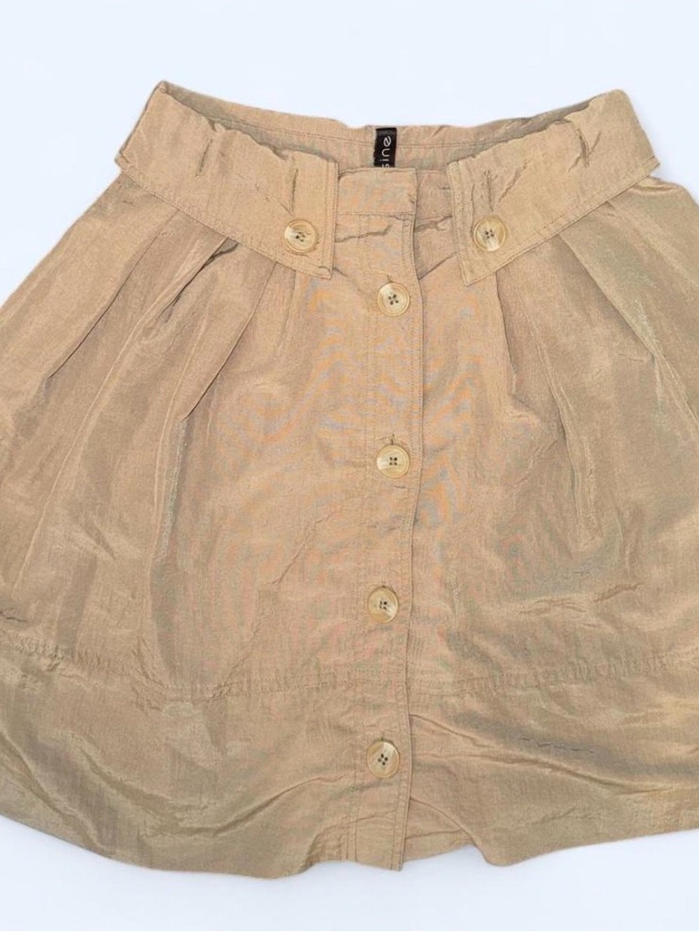 Khaki Green Button-Front Women’s Skirt